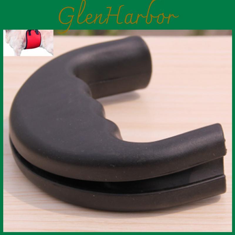 Durable Rubber Handle For Dogs And Cats Non-expanding Leash Handle Black Color 11*8cm