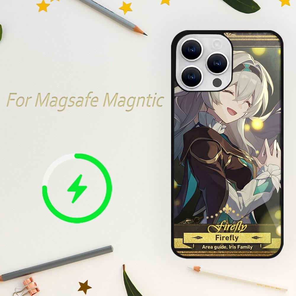 Honkai Star Rail Firefly Game Phone Case For iPhone 15 14 13 12 11 Plus Pro Max Magsafe Magnetic Wireless Charging