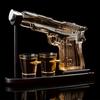 1 Set, Mannen Whiskey Ontwakerset, Met Twee Glazen Bekers van 50 ml, Creatief Ornament, Innovatief Schenkapparaat, Uniek Verjaardagscadeau