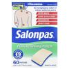 Salonpas, smärtlindrande plåster, 60 ark