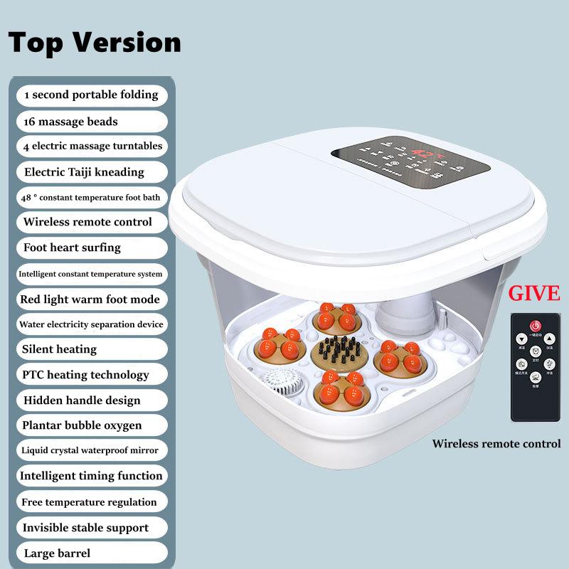 Foldable Foot Bath Bucket Electric Massage Constant Temperature Spa Surf Foot MASSAG Household Automatic Heating Foot Massager