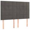 Box Spring Bed with Mattress Dark Gray 140 x 190 cm Velvet