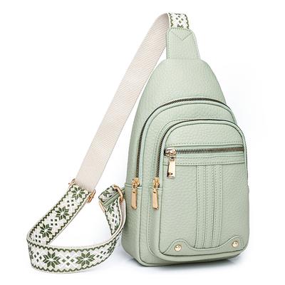 Damen Freizeit Brusttasche Mode Unifarbene Luxus Leder Damen Umhängetasche Crossbody Stilvolle Outdoor Umhängetasche für Mädchen
