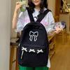 Yogodlns Cute Bowknot Aesthetic Backpacks Lightweight School Bookbags Students Sweet Rucksack for Girls Women's Corduroy College Mochilas