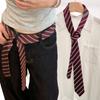 Adjustable Red Stripe Design Tie Belt Unisex Waist Accessory Necktie Style Belt Fashion Accessory