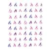 Nail Stickers Thin Self-adhesive Flames No. 1071 Pink