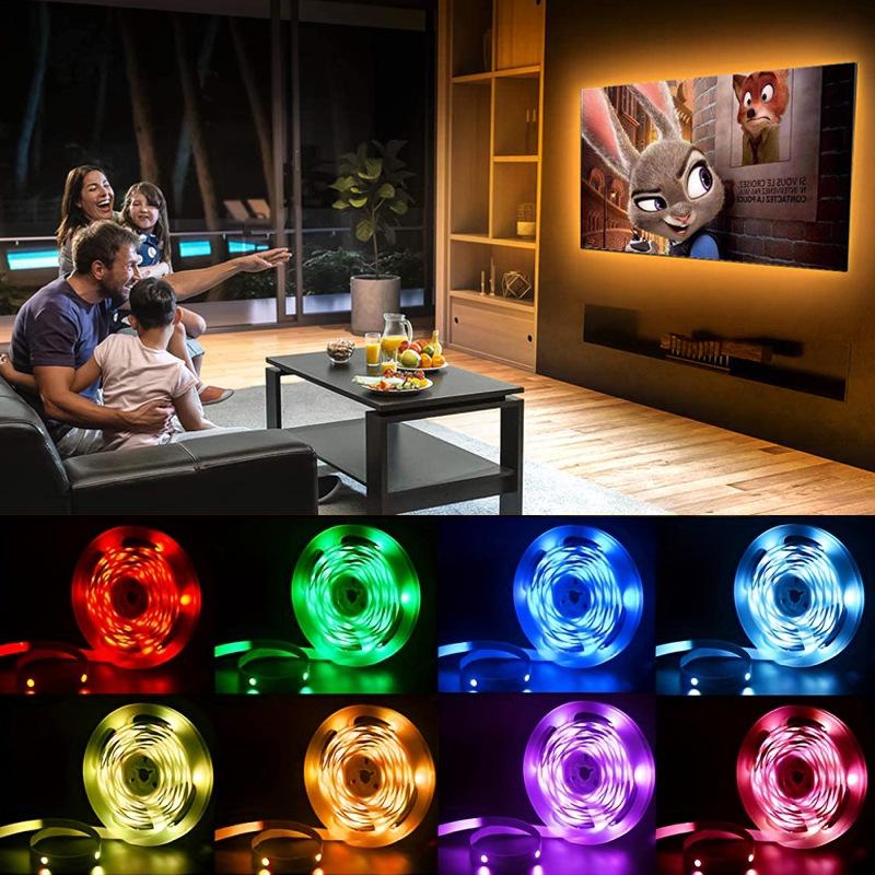 5V Mini 3-Key RGB 5050 LED TV Backlight Strip, Seven-Color Set
