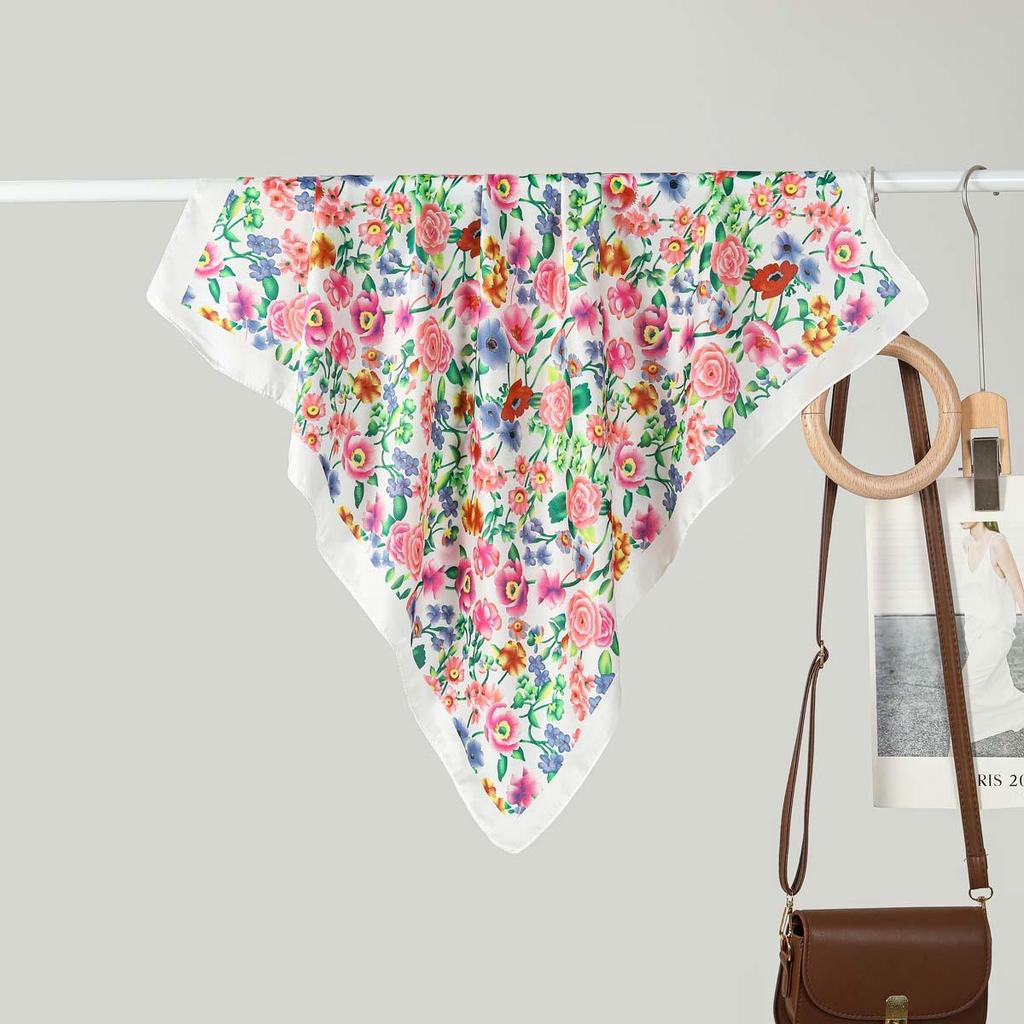 70CM Ladies Fashionable Silk-Feel Small Square Scarf