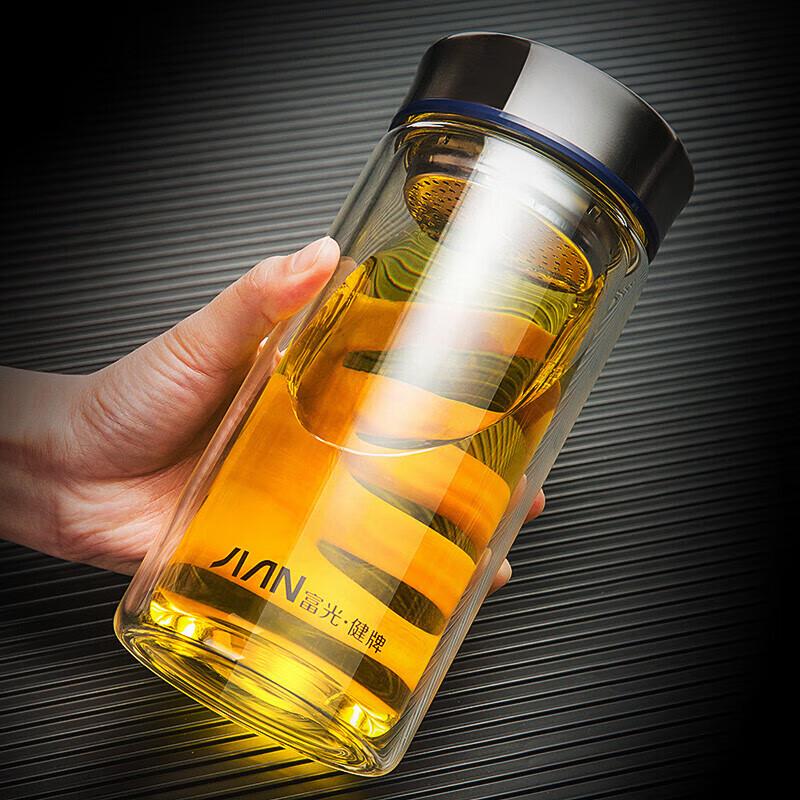 Fuguang Haojue Double-Layer Borosilicate Glass Tea Mug