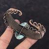 Larimar Edelstein Armreif Verstellbarer Armreif Kupferdraht Umwickelter Armreif Handgefertigter Schmuck Erstaunlicher Armreif Kupferdraht Schmuck Geschenk für Sie