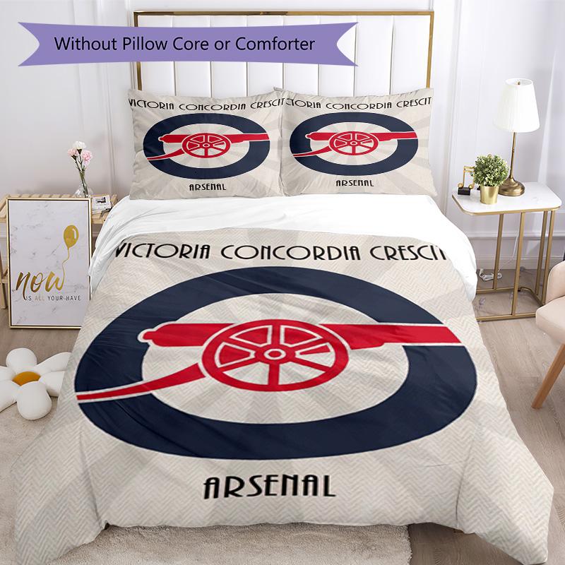 Arsenal Bedding Set Breathable Duvet Cover with Pillowcases Decorative Bed Linen for Bedroom Home Decoration Birthday Gift