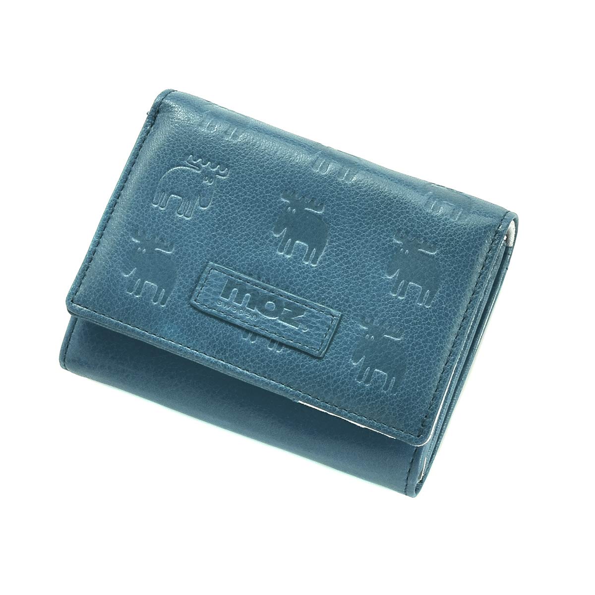 

Folding Genuine Large Short Wallet [Mozu] Women s Wallet, Leather, Capacity, Bifold, Flap, [NO.86010] (Blue) синій