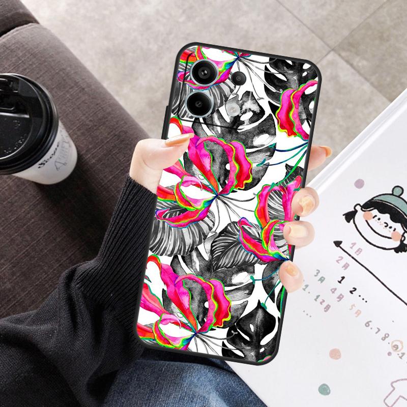 Tropical aloha Hibiscus  pattern Cover For Xiaomi Redmi Note 14 13 10 11 12 15 Pro Plus Case For Redmi 15 15C 14C 10C 12C 13C