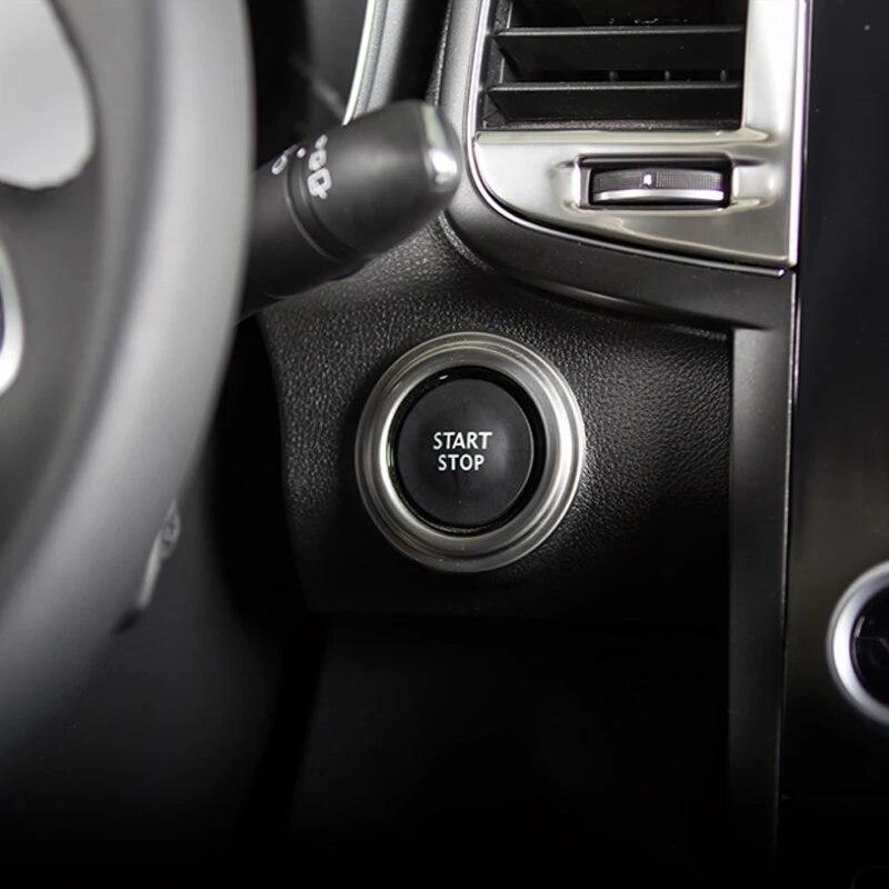for Renault Koleos for Samsung QM6 2017- Car Ignition Key Decorative Ring Key Switch Coil Sticker  Accessories
