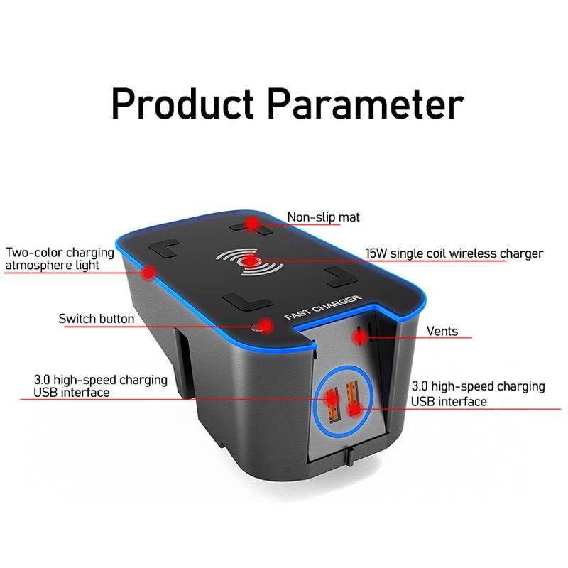 Wireless Fast Charger for Volvo XC60/XC90/S90/V60/V90/S60