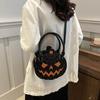 Halloween Single-shoulder Bag Color-blocking Hand-held Women's Bag Simple PU Leather Crossbody Pumpkin Bag CLE