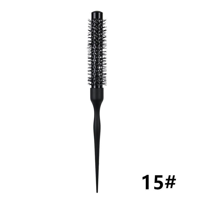 1PC Czarny okrągły grzebień do włosów szczotka do stylizacji włosów grzebień nylonowy cylinder grzebień do kręconych włosów aluminiowa rura narzędzie salonowe