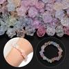 50pcs Acrylic Crackle Beads Colorful Heart Star Loose Spacer Beads For Jewelry Making DIY Bracelet Necklace Keychain Accessories