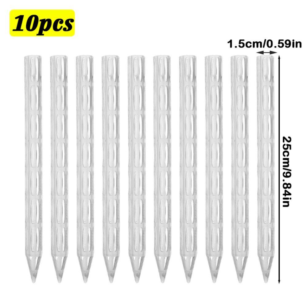 10Pcs Universal Plant Root Ventilation Pipe Breathable Root Rot-resistant Flower Pot Ventilation Pipe Reusable Transparent