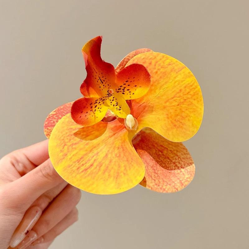 

Фаленопсис Цветок Заколка для волос Имитация Цветочная Французский Элегантный Модный Заколки Новые Цвета Головной убор для девочек Аксессуары Шпилька