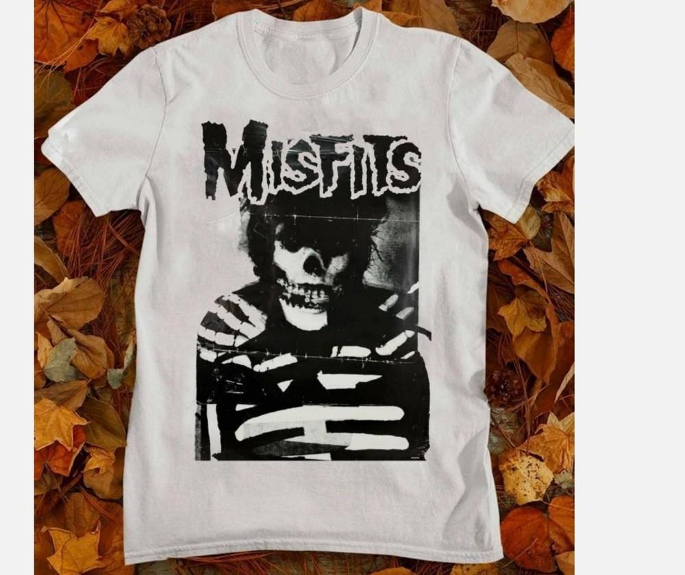 Винтажная белая футболка MISFITS Classic Skull Размеры от S до 5XL Унисекс XXL