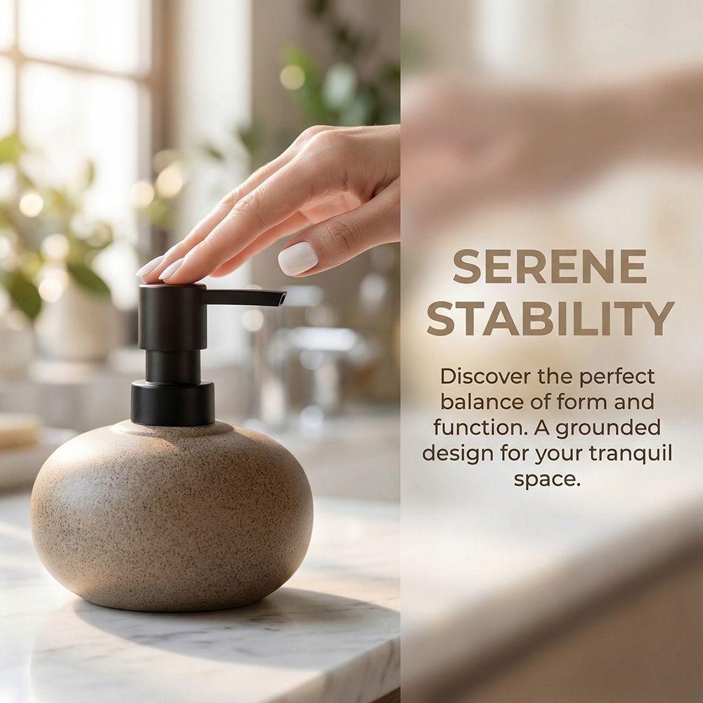 Stone-Textured Dispenser Vintage Lotion Bottle Hand Soap Press Bottle  Bathroom