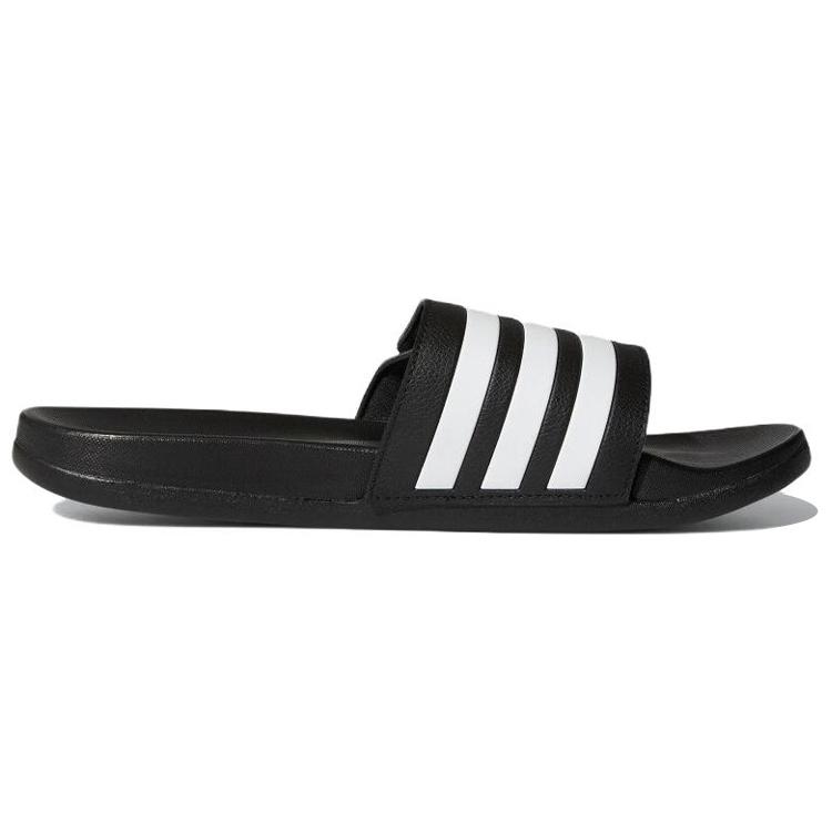 New Adidas Adilette Comfort Adjustable Slide 'Black White' GZ8951