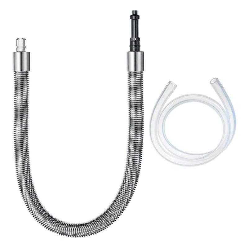 

Automatic Coffee Machine Milk Foam Tube Stainless Steel Milk Hose With HP1 Adapter for WE8, ENA 8, 90, E6, D6, E6 1