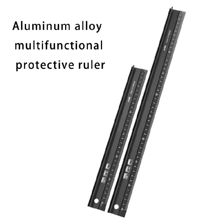 Heavy Duty Aluminum Rule with Enhances Hand Safes Multiple Use Aluminum Rule with Protective Edges Multifunctional Tool