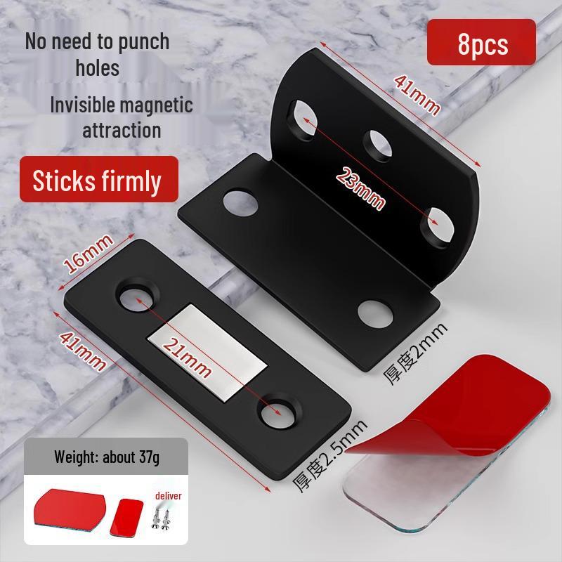 Punch-Free L-Shaped Magnetic Door Stop & Lock