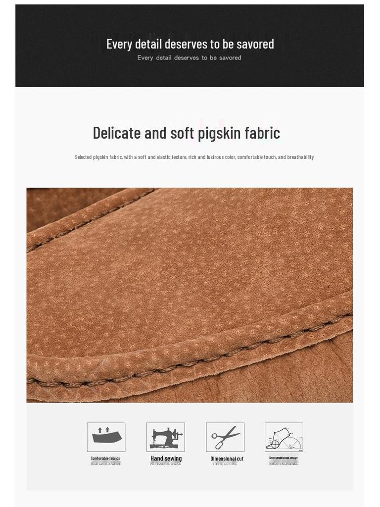 Übergröße 48 Herren Freizeit-Echtleder-Slipper und Mokassins