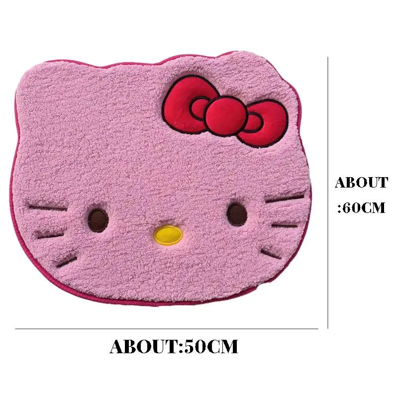 50-60Cm Extra Large Fluffy Cat Face Door Mat Super Absorbent Microfiber Carpet For Bathroom Bedroom Entrance Washable Machine