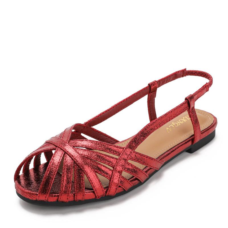 Rutschfeste Schuhe mit flachen Sohlen, Retro und vielseitige Damenschuhe