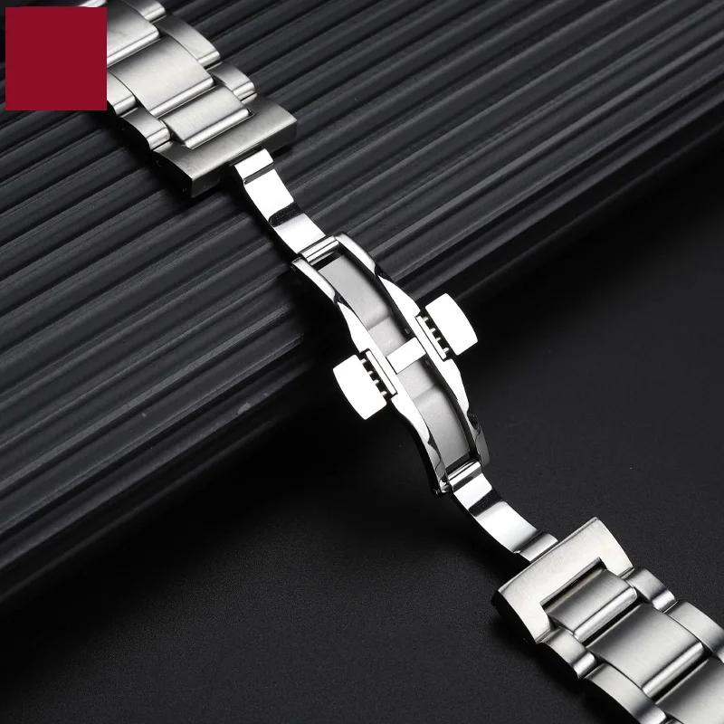 Armband für Tissot 1853 Rhythm T044 Silbernes Uhrenarmband 20mm Prs516 Luchi Serie T044417a T044430a Herrenuhren Zubehör