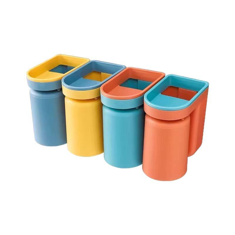 Punch-Free Wall-Mounted Toothbrush and Rinse Cup Holder for Dorms and Bathrooms