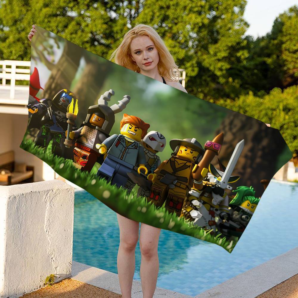 Game R-Robloxs Cool Microfiber Blanket Quick Drying Beach Towels Oversized Printing Super Absorbent Pool Towel Blanket