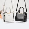 2025 New Crocodile Pattern Patent Leather Ladies Handbag Large Capacity Single Shoulder Slant Cross Bag Fashionable Handbag