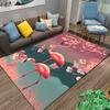 Flamingo Bliss Carpet Design with Elegant Pink Flowers Suitable for Use As an Anti-slip Game Mat for Living Room and Bedroom Sofas
