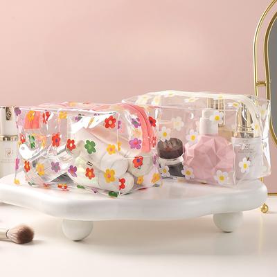 Thickened Storage Bag, Large Capacity, Portable Small Flower Storage Bag, Portable Travel Makeup and Toiletries Bag, Waterproof