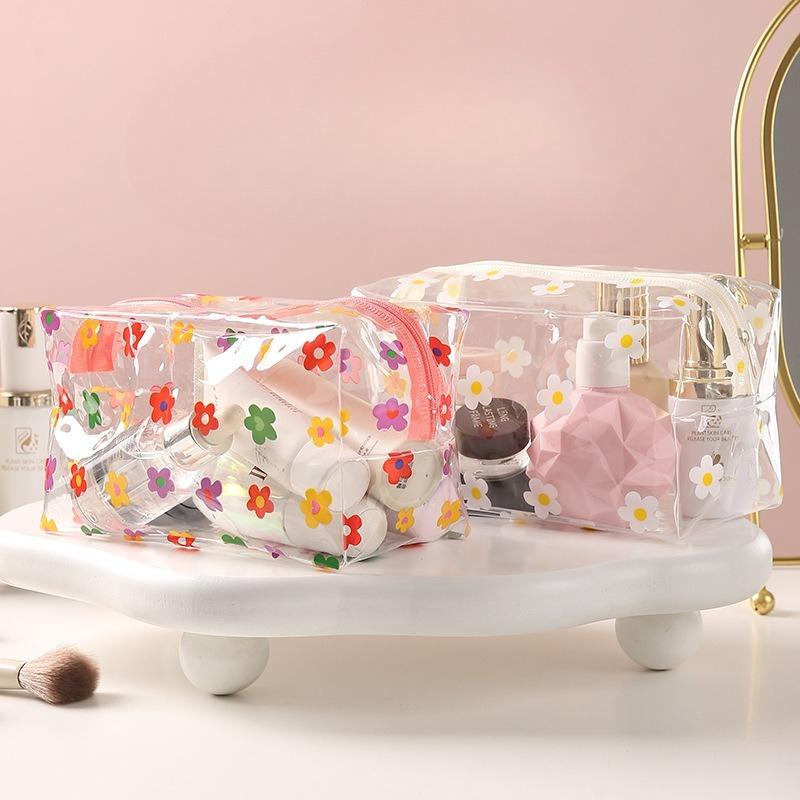Thickened Storage Bag, Large Capacity, Portable Small Flower Storage Bag, Portable Travel Makeup and Toiletries Bag, Waterproof