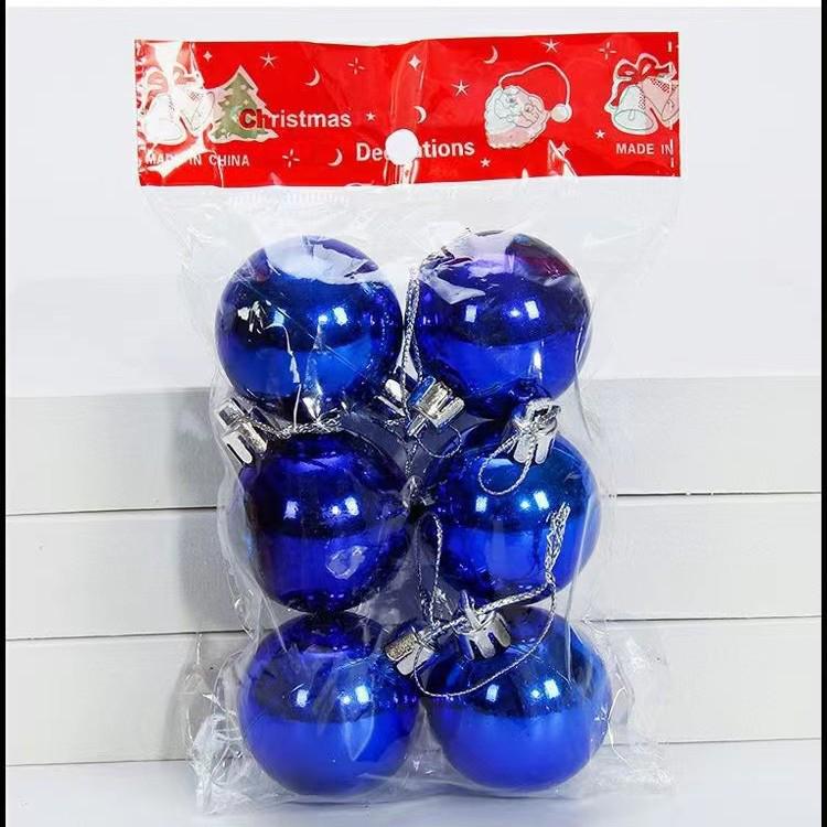 

Holiday Hanging Decorative Balls for Christmas Trees and Windows—Festive Ornament Sale! 4cm/6pcs синій