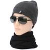 Warm Thicken Beanie Knit Hats Inside Fleece Winter Cap for Men Unisex Plain Sport Solid Color