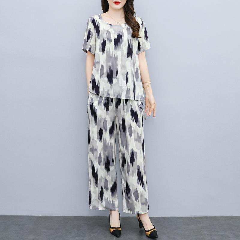 Sommer Damen 2-teiliges Set Übergröße Elegant Lässig Hosenanzüge Damenbekleidung