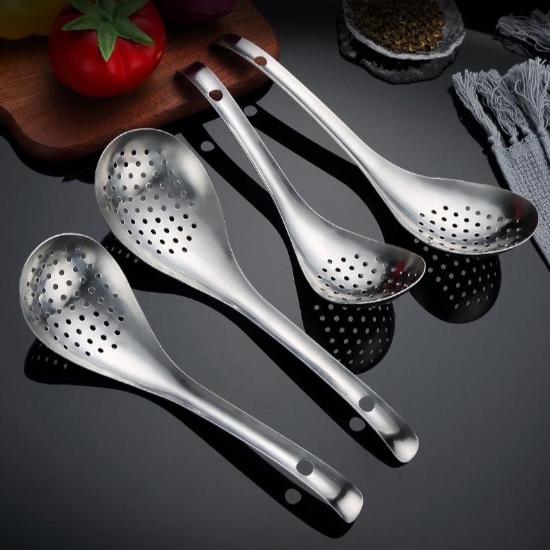 1/2/5 KS Nerezové sítko Lžíce Kuchyňský cedník Lžíce Filtr Sítko Naběračka na potravinyPerforovaný Sběrák Cedník