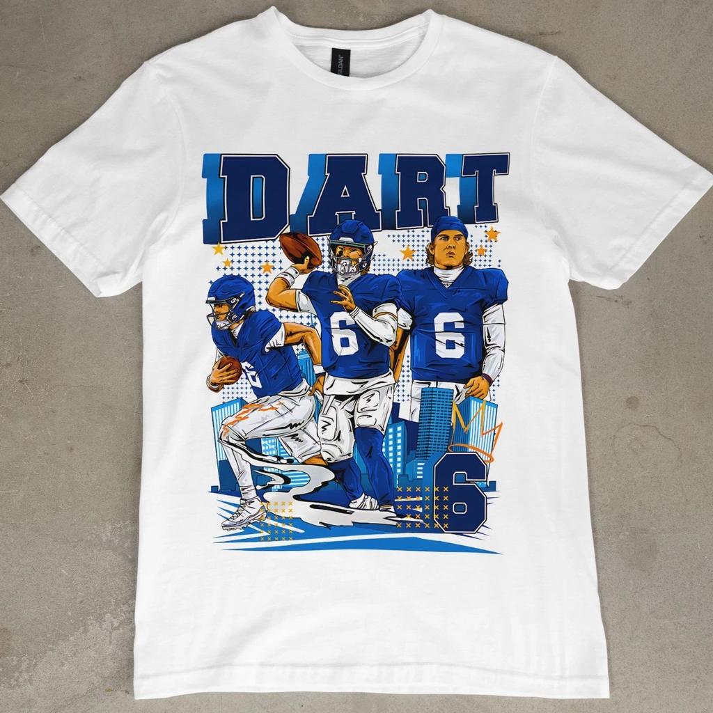 Jaxson Dart Graphic T-Shirt New York Giants NFL Football Fan Tee Vintage Style