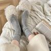 Damen Wintersocken Neuheit Mode Japanischer Stil Lässige Kniestrümpfe Warm Gestreift Herbst Einfache Wollsocken für Mädchen Trendig