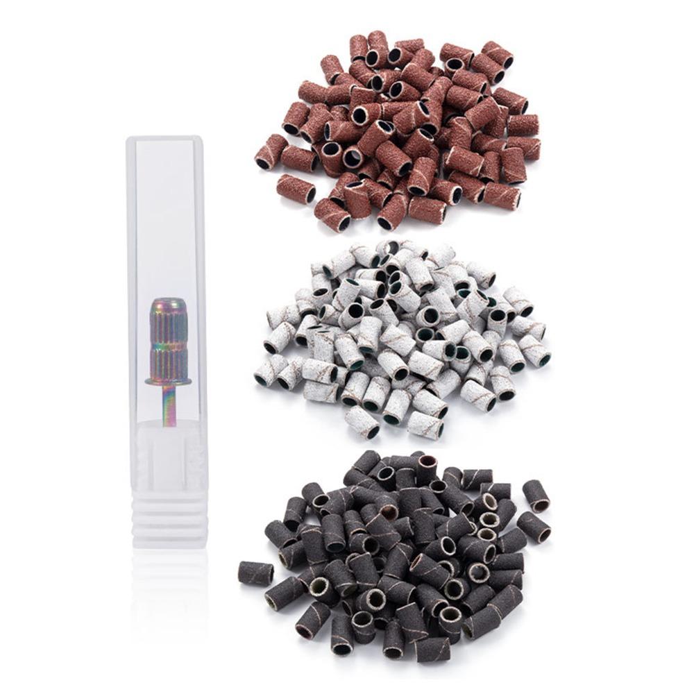 301pcs 3/32" Mandrel Bit Sanding Bands Professional Sanding Bands Kit  For Cuticle Trimming