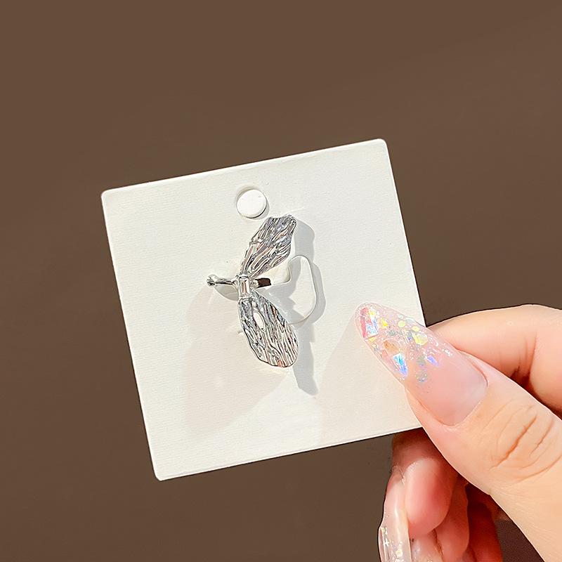 

Korean Dongdaemun Trendy Bow Ear Cuff Geometric Irregular Silver Earrings