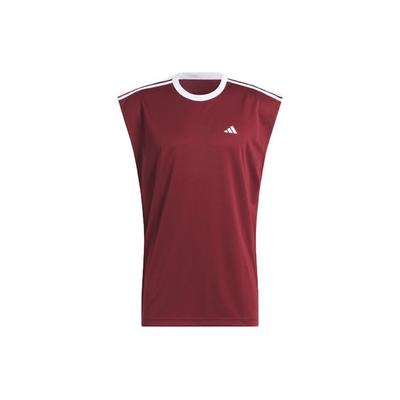 Basketball All-World Tank With Side Stripe And Logo Print Men Tops Burgundy IL2297