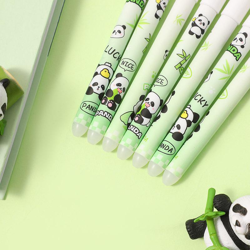 25Pcs Cute Animal Neutral Pen Set - Cute Panda, Unicorn, Cat, Giraffe Erasable Water Pen, 0.5mm Black Erasable Pen, Quick Drying Ink